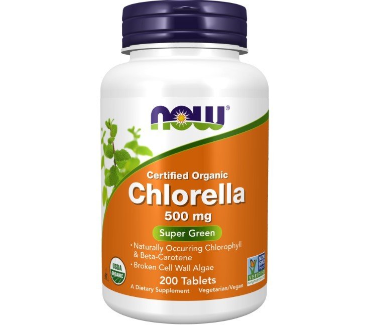 Now Foods Chlorella 500mg (Certified Organic) 200 Tablet
