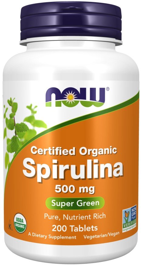 Now Foods Spirulina 500mg 200 Tablet