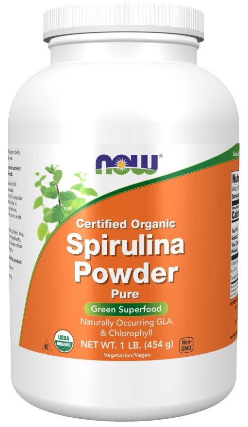 Now Foods Spirulina Powder, Certified Organic 1 lbs Powder