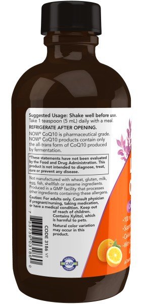 Now Foods Liquid CoQ 10 Plus Orange Flavored 4 oz Liquid