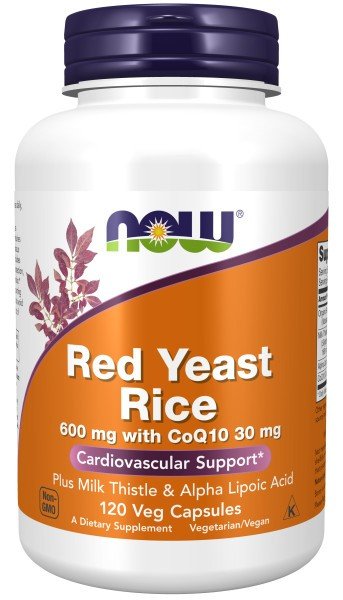 Now Foods Red Yeast Rice 600 mg with CoQ10 30 mg 120 VegCap