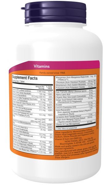 Now Foods ADAM Superior Men&#39;s Multiple Vitamin 120 Tablet