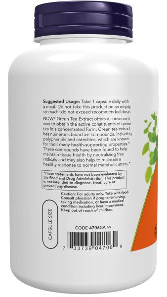 Now Foods Green Tea 400 mg 250 Capsule