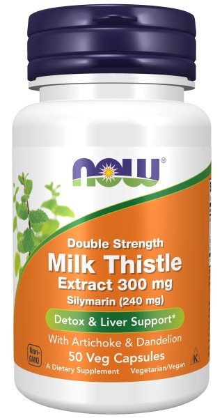 Now Foods Milk Thistle Extract, Double Strength 300 mg 50 VegCap