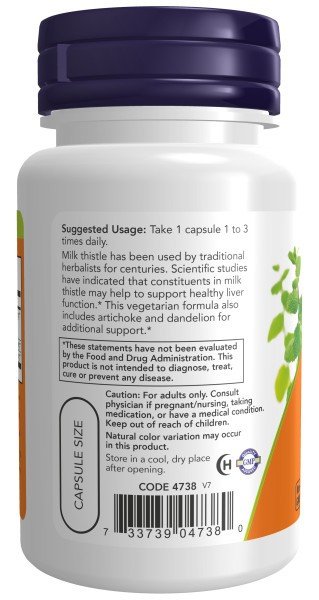 Now Foods Milk Thistle Extract, Double Strength 300 mg 50 VegCap