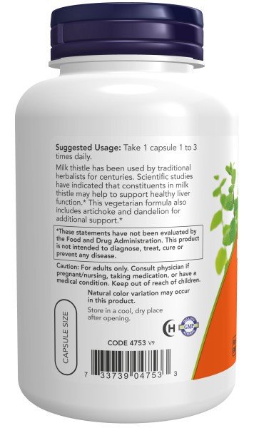 Now Foods Milk Thistle Extract, Double Strength 300 mg 200 VegCap