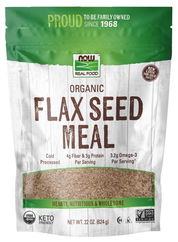 Now Foods Flax Seed Meal Organic 22 oz (624 g) Powder