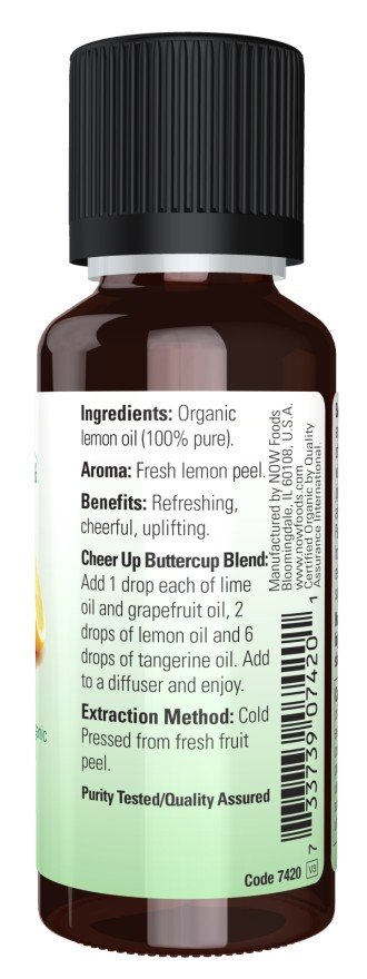 Now Foods Lemon Oil Organic 1 oz Liquid