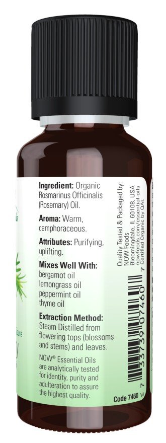 Now Foods Rosemary Oil Organic 1 oz Liquid