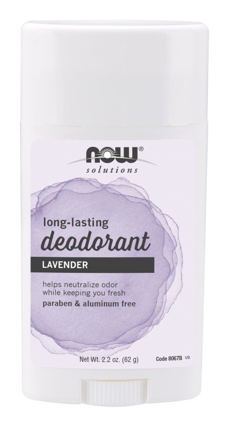 Now Foods Solutions Long Lasting Deodorant Stick Lavender 2.2 oz Stick