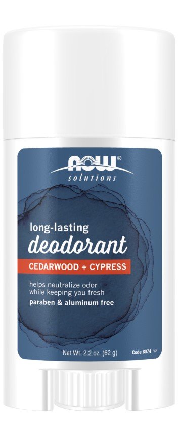 Now Foods Long-Lasting Deodorant Cedarwood &amp; Cypress 2.2 oz Stick