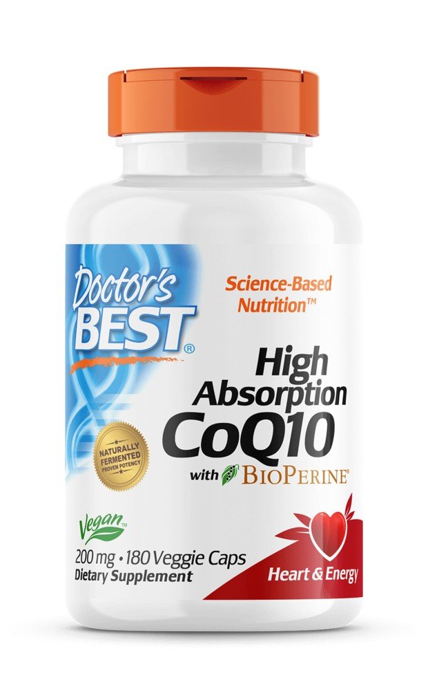 Doctors Best High Absorption CoQ10 200mg w/ Bioperine 180 VegCap