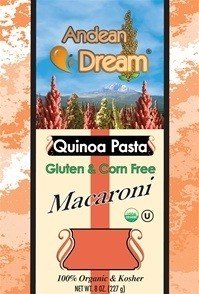 Andean Dream Organic Quinoa Pasta Macaroni Gluten Free 8 oz Box