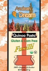 Andean Dream Organic Quinoa Pasta Fusilli Gluten Free 8 oz Box