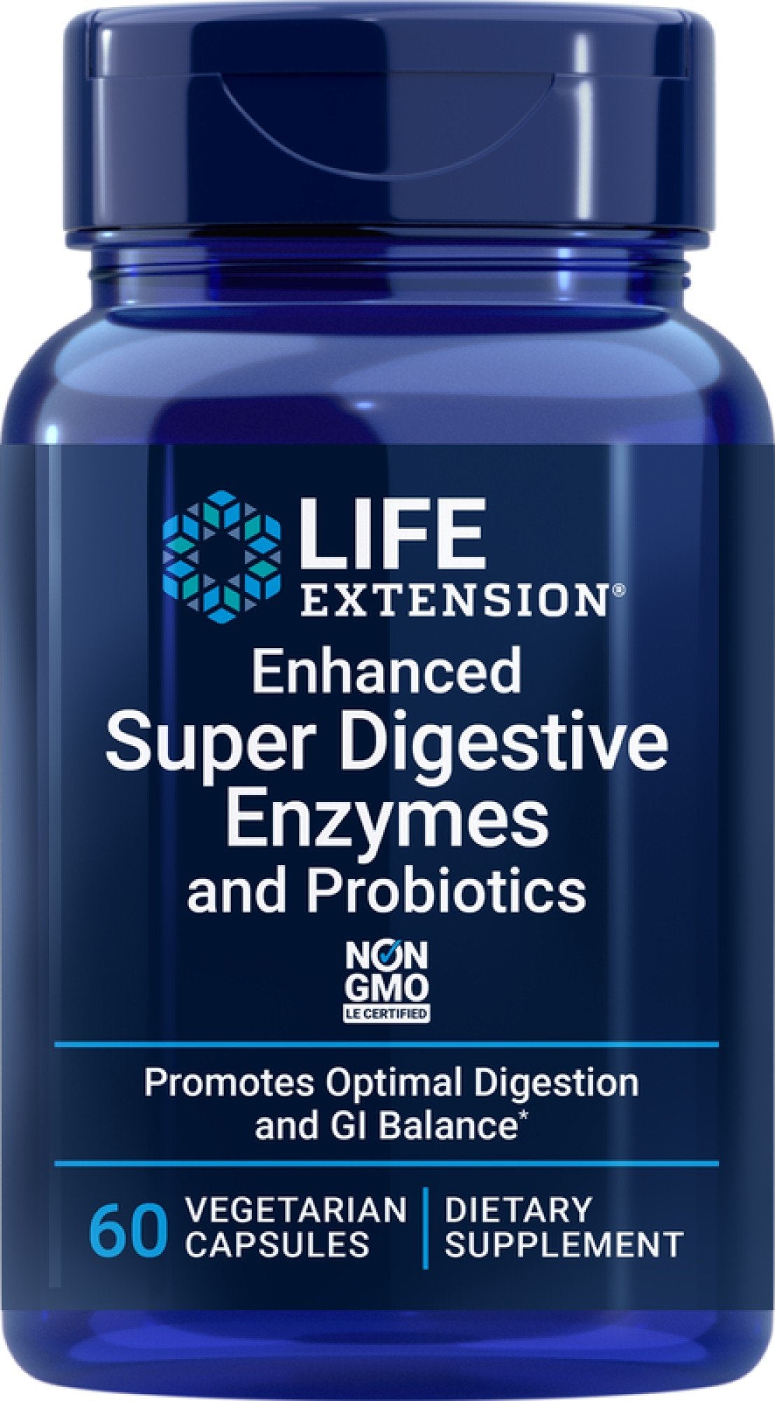 Life Extension Enhanced Super Digestive Enzymes w/Probiotics 60 Capsule