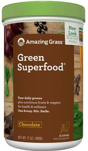 Amazing Grass Green SuperFood - Chocolate 60 Servings 17 oz Powder