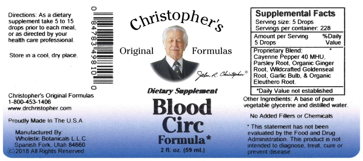 Christopher&#39;s Original Formulas Blood Circ Formula 2 fl oz Liquid