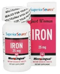 Superior Source Just Women Iron 25 mg 90 Sublingual Tablet
