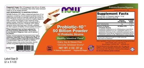 Now Foods Probiotic-10 50 Billion 2 oz Powder