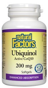 Natural Factors Ubiquinol QH Active CoQ10 200mg 30 Softgel