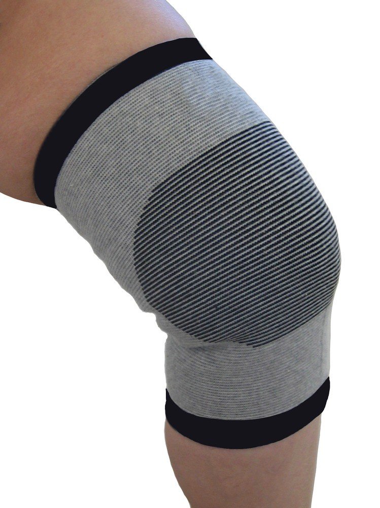 Bamboo Pro Knee Support X- Large Grey/Black Bands 1 Pack