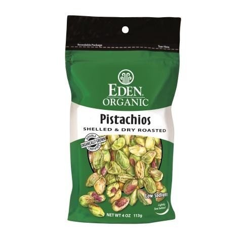 Eden Organic Organic Pistachios Shelled &amp; Dry Roasted 4 oz Seed