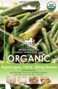 Arora Creations Organic Asparagus, Okra, String Beans (green veggie) .5 oz Packet