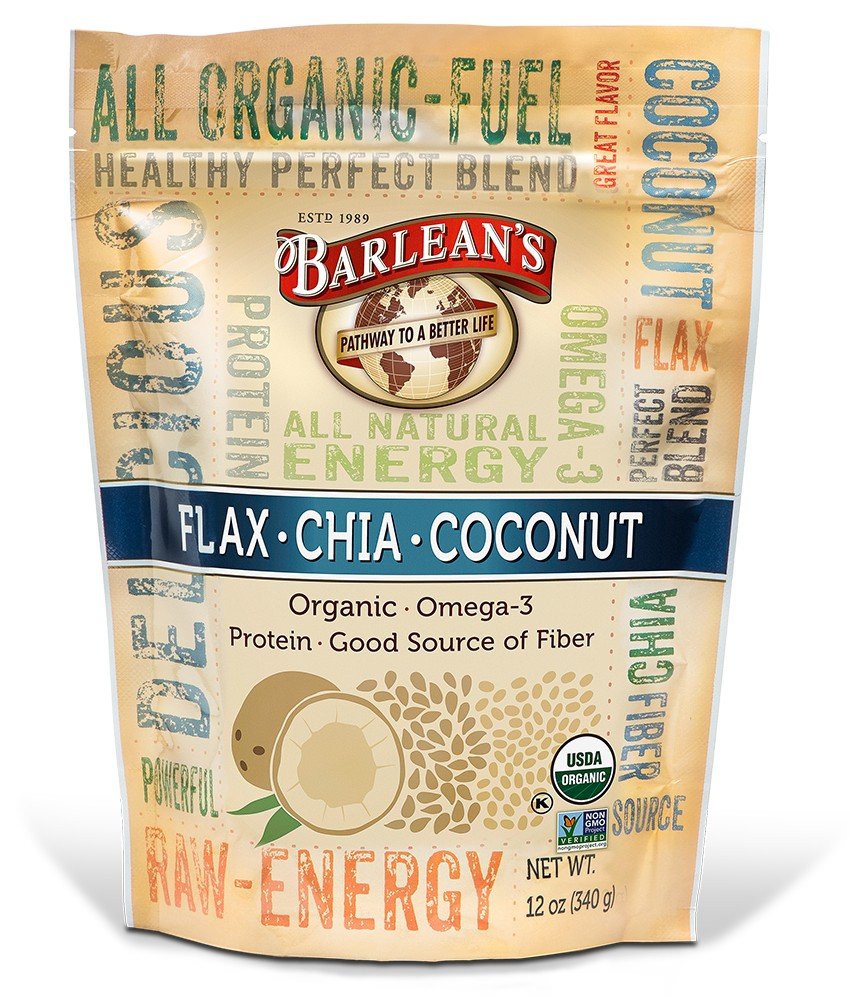 Barlean's Raw Energy- Flax -Chia -Coconut 12 oz Bag