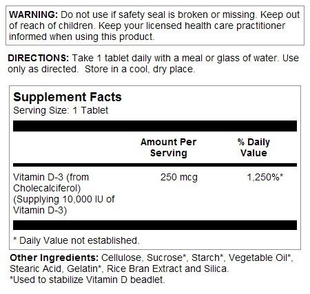 Kal Ultra D-3 250 mcg (10,000 IU) 120 Tablet