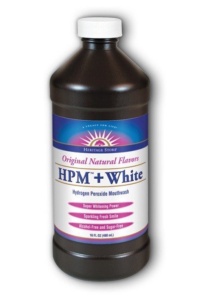 Heritage Store Hydrogen Peroxide Mouthwash + White 16 fl oz Liquid
