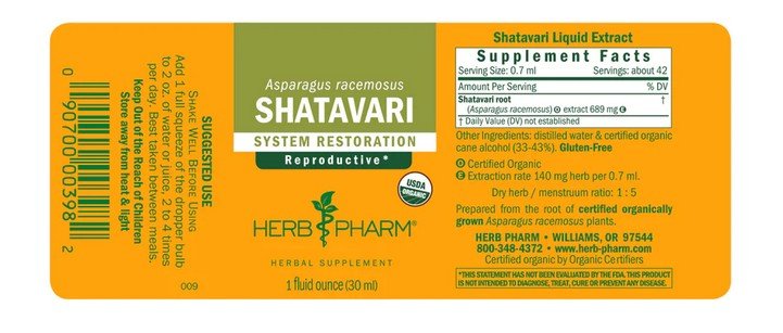 Herb Pharm Shatavari Extract 1 oz Liquid