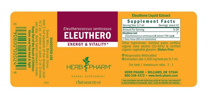 Herb Pharm Eleuthero Extract 1 oz Liquid