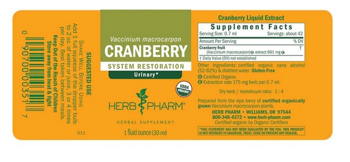 Herb Pharm Cranberry Extract 1 oz Liquid