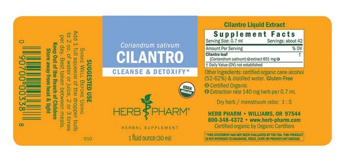 Herb Pharm Cilantro Extract 1 oz Liquid