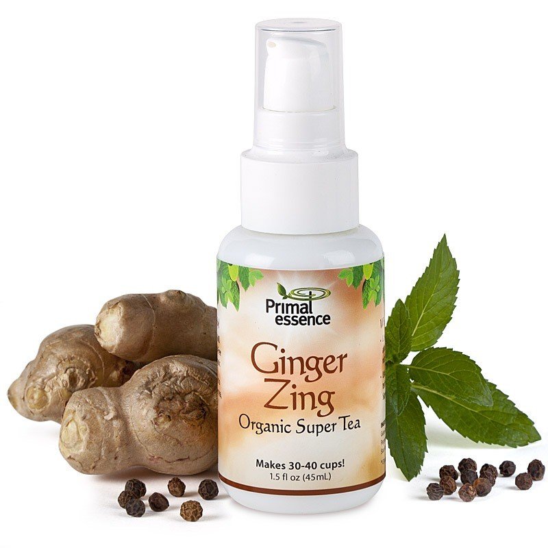 Primal Essence Organic Super Tea Ginger Zing 1.5 oz Spray