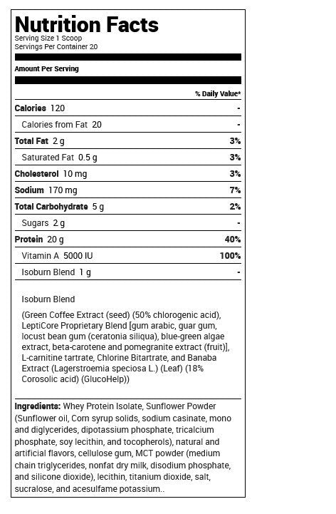 BSN Isoburn Vanilla 1.32 lb Powder