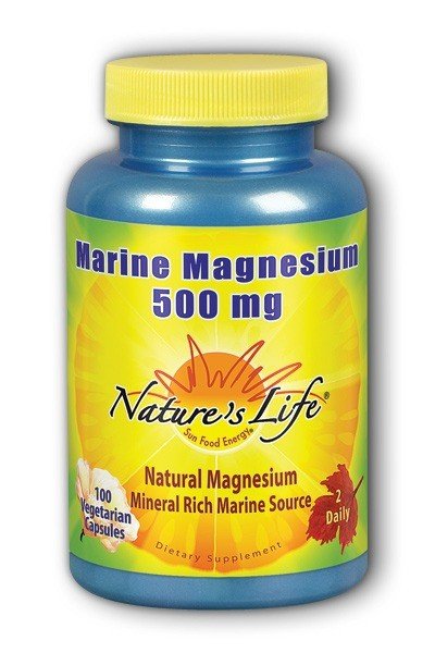 Marine Magnesium | Natures Life | Vegetarian | 2 Daily | Dietary Supplement | 100 VegCaps | Capsules | VitaminLife