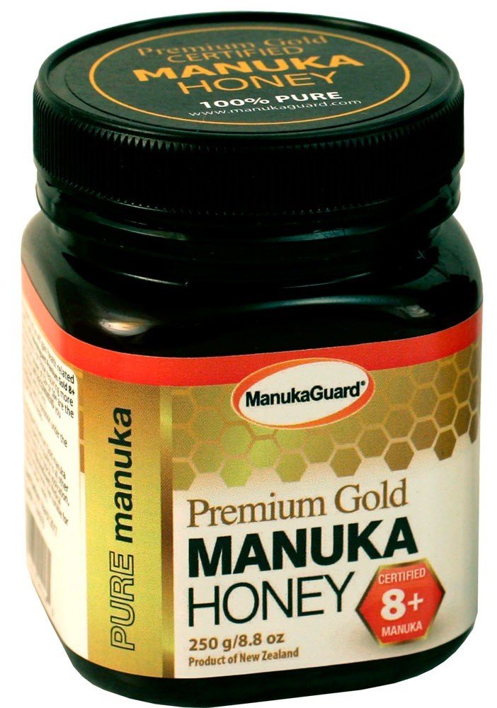 ManukaGuard Premium Gold Manuka Honey 8 + 8.8 oz Liquid