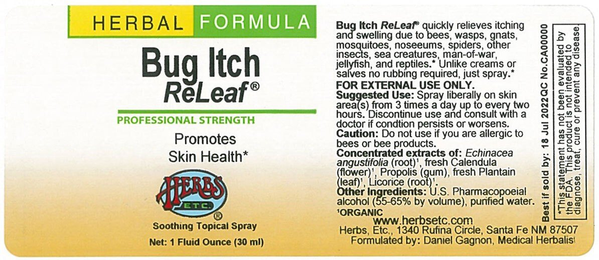 Herbs Etc Bug Itch ReLeaf 1 oz Spray