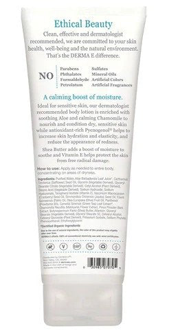 Derma-E Vitamin E Fragrance-Free, Shea Body Lotion 8 oz Lotion