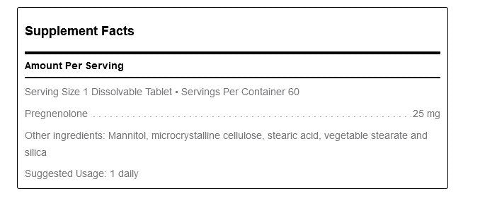 Douglas Laboratories Pregnenolone 25 mg 60 Tablet