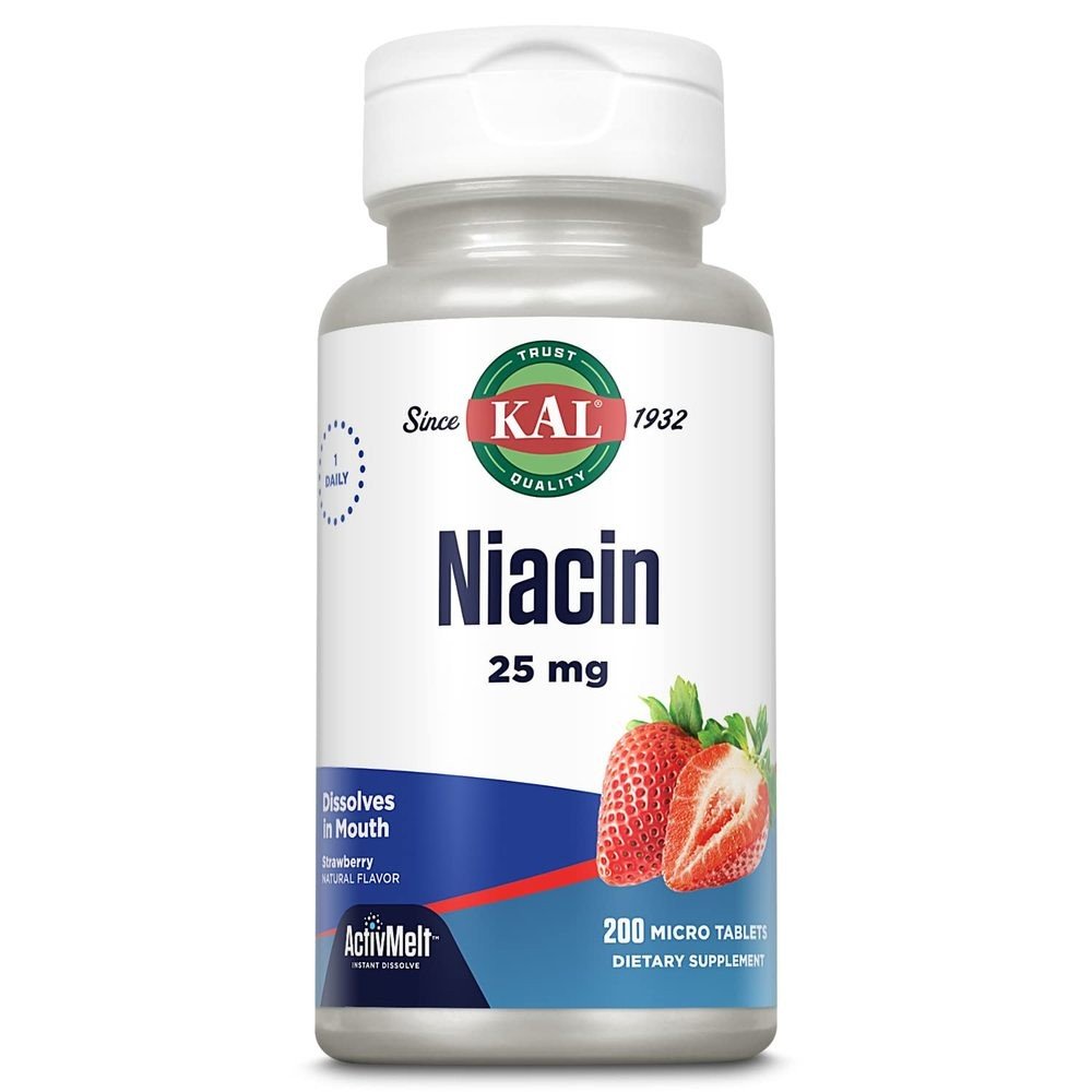 Kal Niacin ActivMelt (25 mg Strawberry) 200 Lozenge