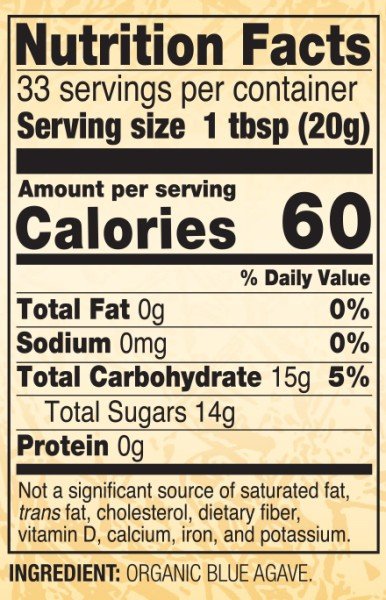 Now Foods Light Amber Agave 23.28 oz Bottle