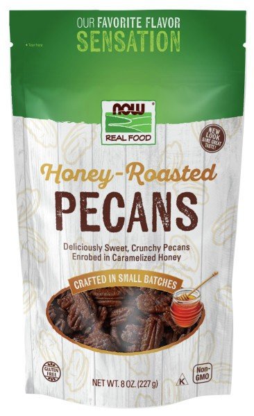 Now Foods Honey Roasted Pecans 8 oz Nuts
