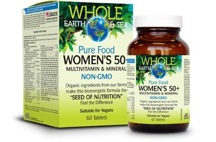 Natural Factors Whole Earth & Sea Women's 50+ Multivitamin & Mineral 60 Tablet