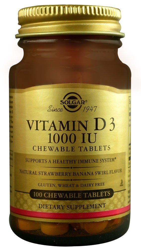 Solgar Vitamin D 3 1000 IU 100 Chewable