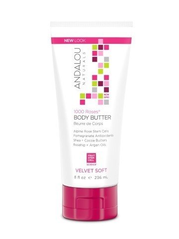 Andalou Naturals 1000 Roses Velvet Soft Body Butter 8 oz Cream