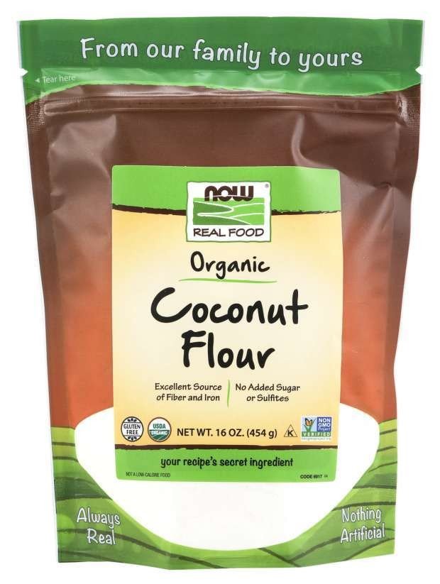Now Foods Organic Coconut Flour 16 oz Bag