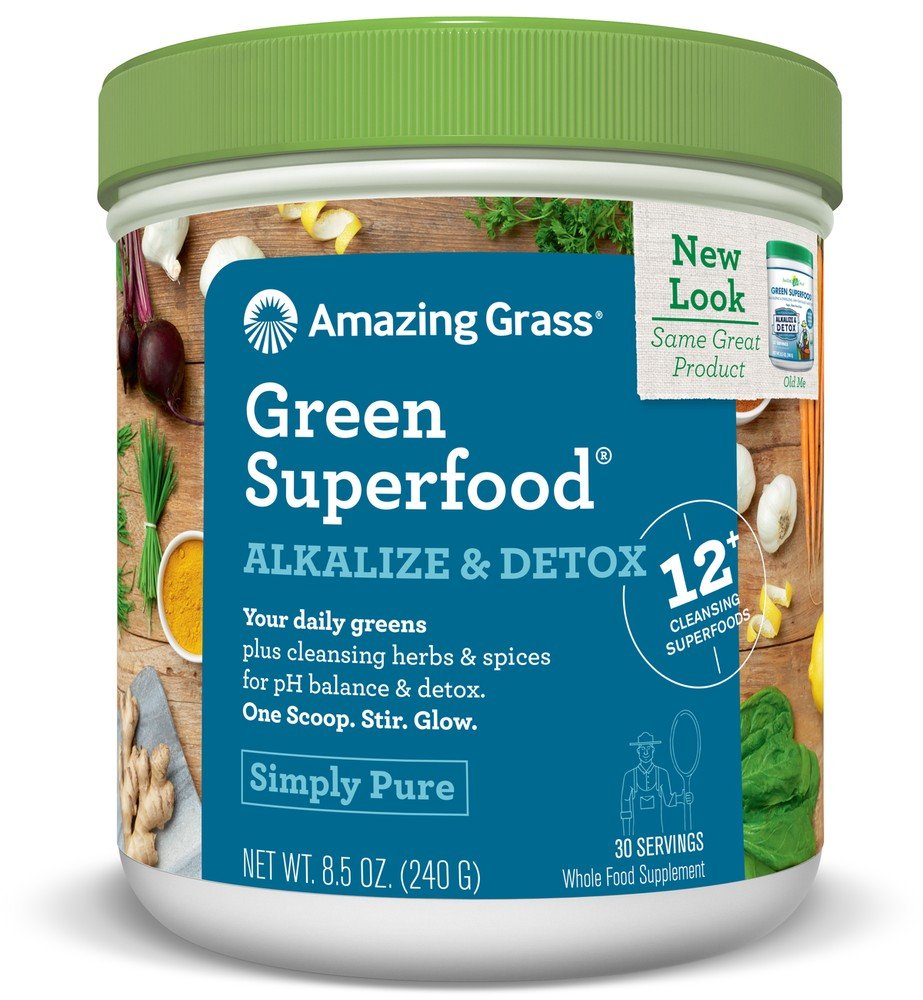 Amazing Grass Alkalize &amp; Detox Green Superfood 30 Serving 8.05 oz Powder