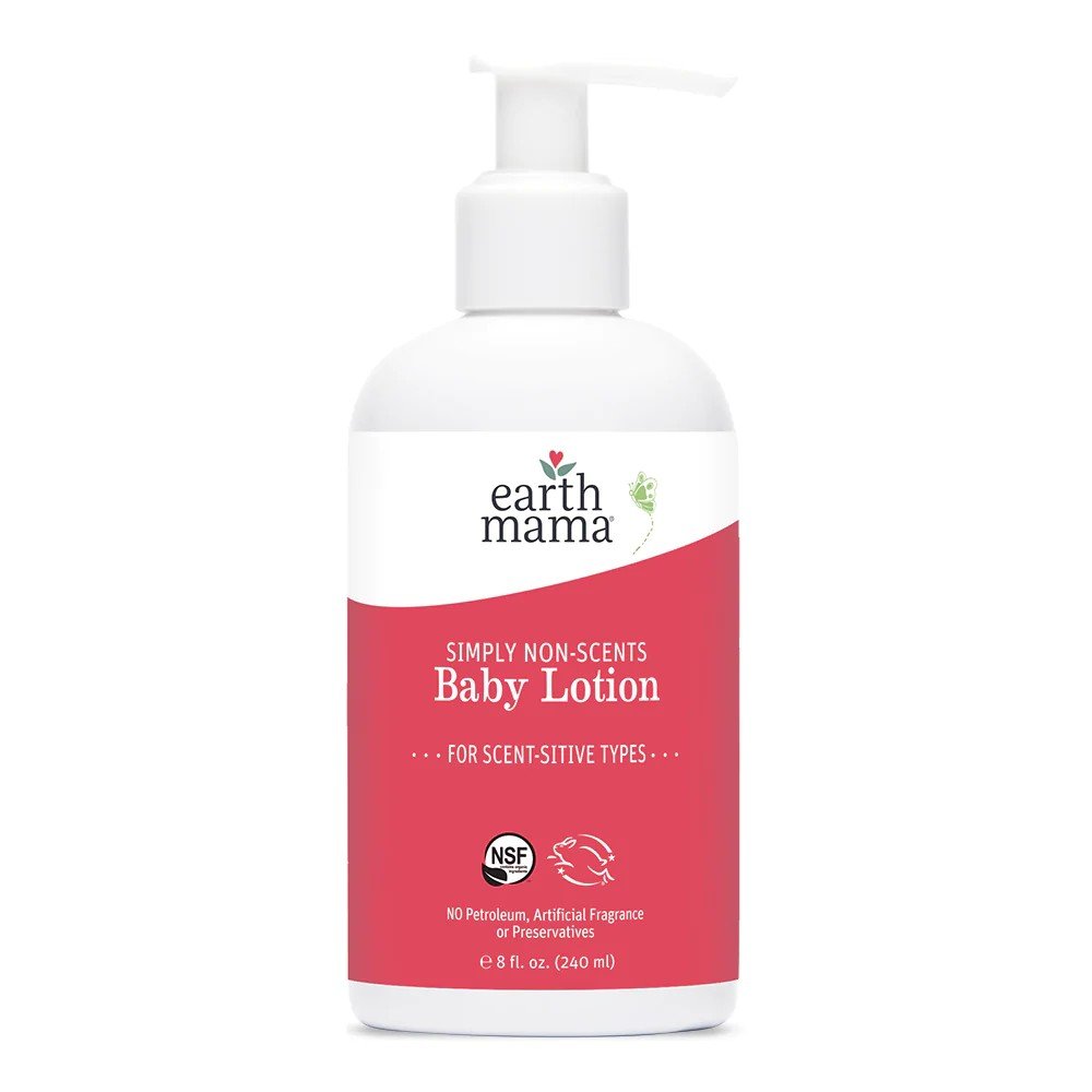 Earth Mama Organics Natural Non-Scent Baby Lotion 8 oz Liquid